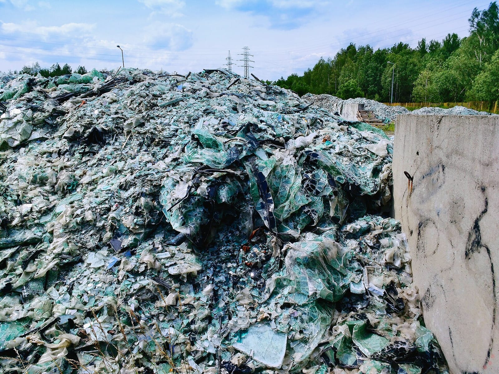 Crushed glass