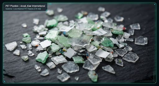 Cold-washed PET flakes